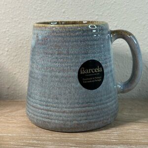 Barcela Portugal Handmade Stoneware Pottery Large  Coffee/Tea Mugs blue/Gray